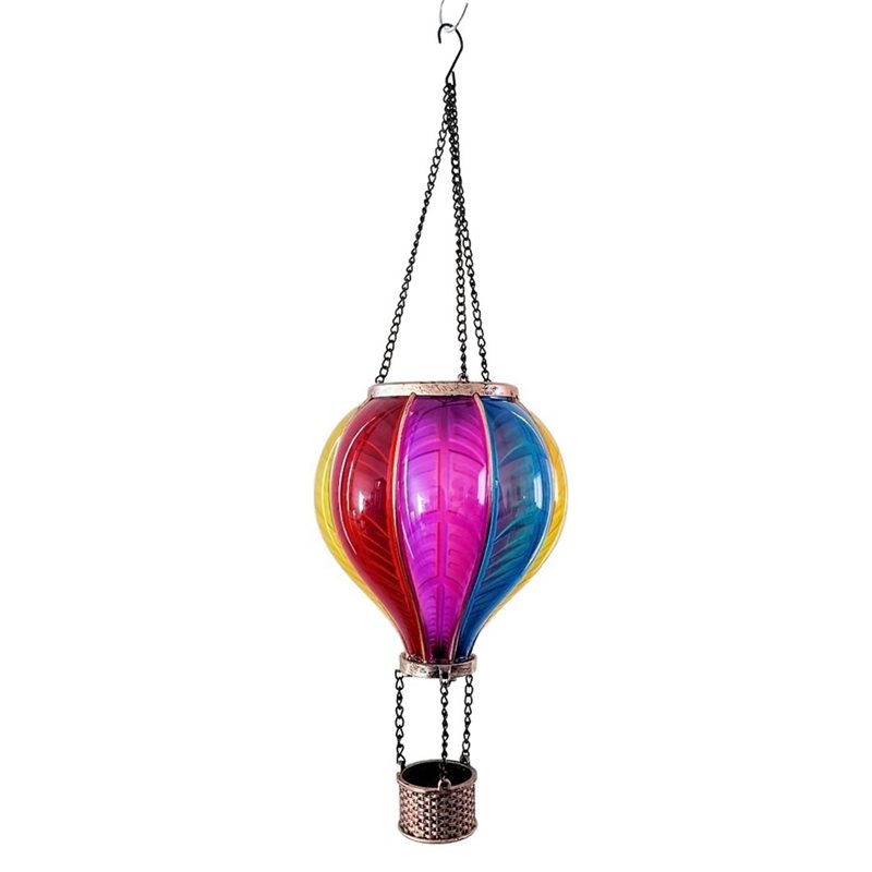 Smart Garden Balloon - T21C Outdoor-Gartendekoration, Heißluftballon-Solarlaterne, wasserdichte Hängelampe für