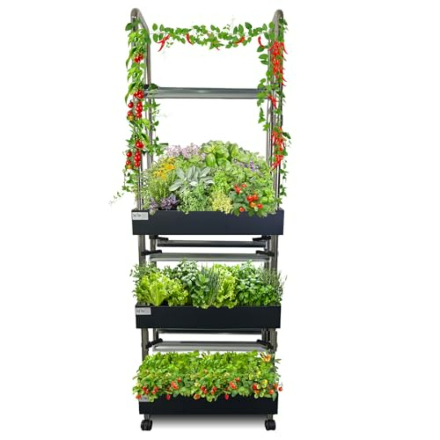 Smart Garden System - Indoor-Hydrokultur-Anbausystem: Vertikaler Garten mit intelligenten Vollspektrum-Lichtern,