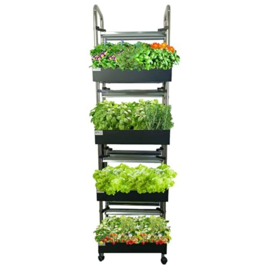Smart Garden System - Indoor-Hydrokultur-Anbausystem: Vertikaler Garten mit intelligenten Vollspektrum-Lichtern,