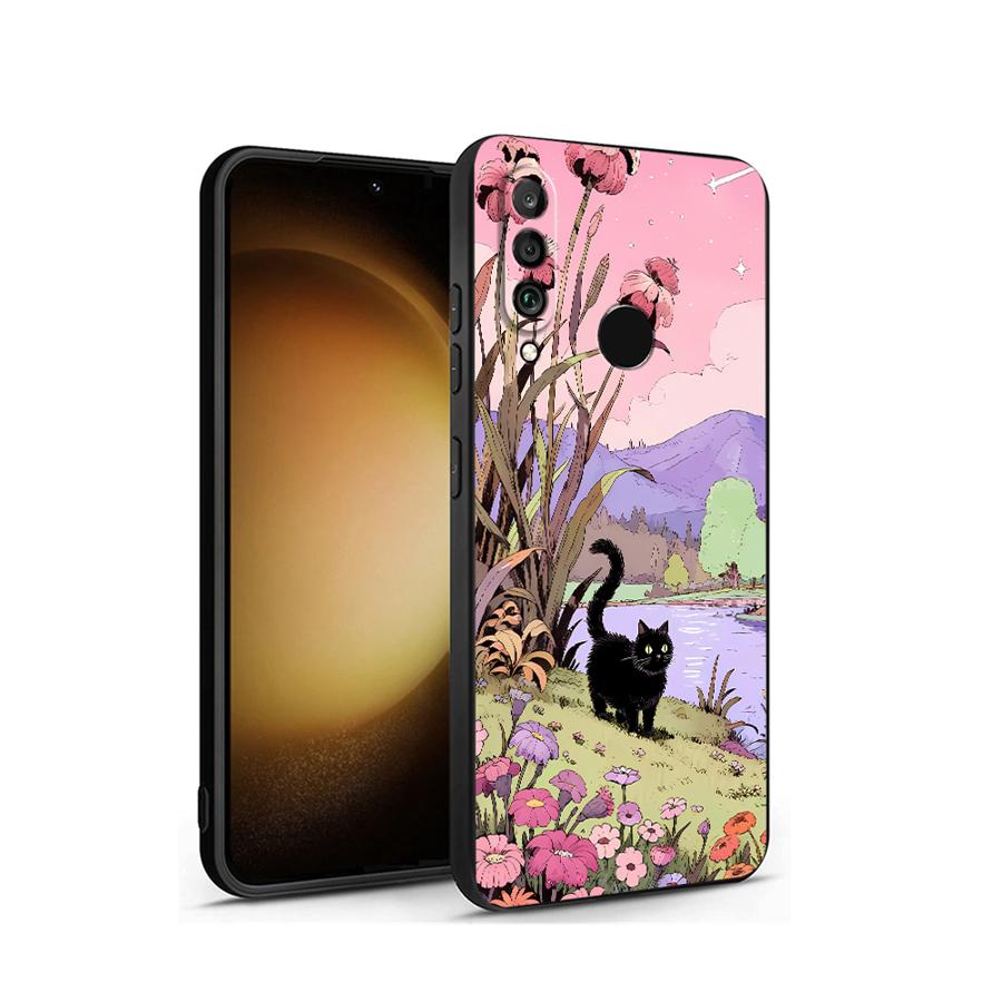 Smart Garden Logo - Garten-Schwarze-Katzen-Bewegungs-Hülle für Huawei Pura 90 Pro